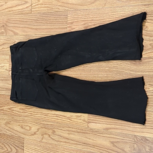 Paige high-rise flare jeans with raw hem - Genevieve style in black, women's 32" - Picture 5 of 7